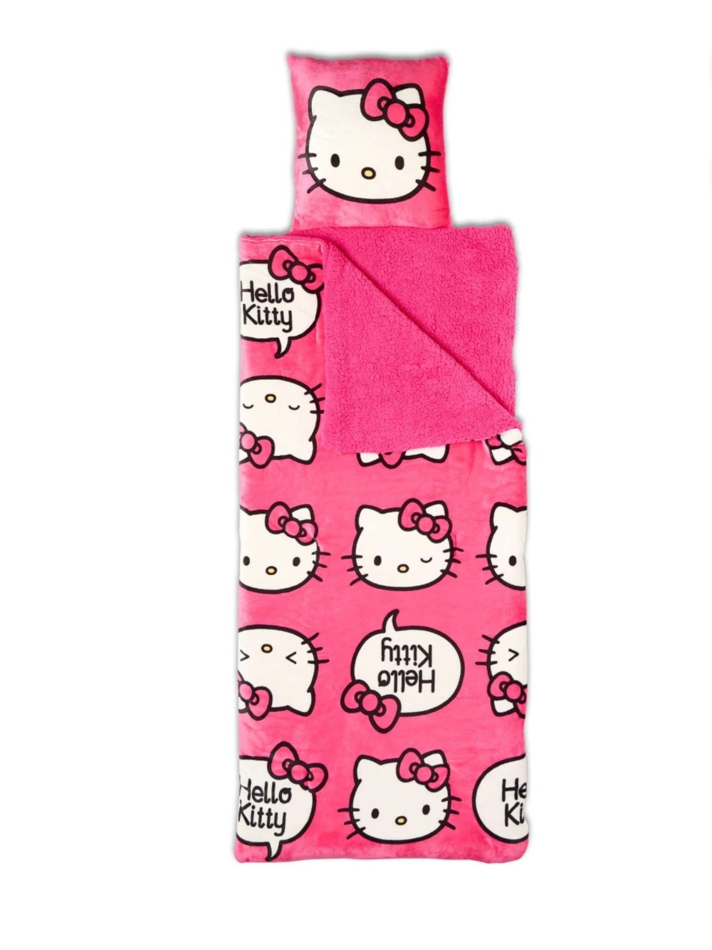 Hello Kitty Pink Plush Sleeping Bag with Pillow